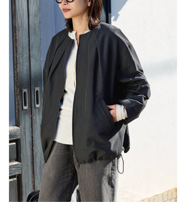 JOURNAL STANDARD「グログランノーカラーコクーンコート」|ノーカラーコート|