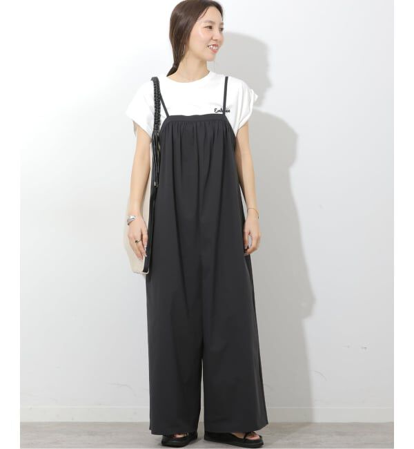 JOURNAL STANDARD relume「ジャージーギャザーサロペット」|オールインワン|