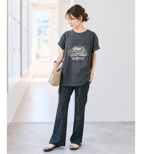 Spick and Span「《34サイズ登場 / 追加2》スリットイージーパンツ」|スラックス|