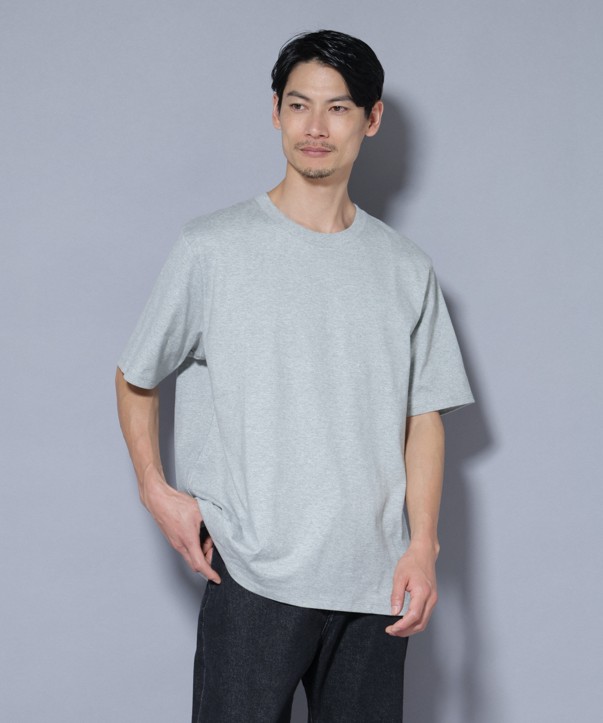 nano･universe「Anti Soaked(R) 汗染み防止 クルーネックレギュラーシルエットTシャツ」|Tシャツ・カットソー|トップグレー4