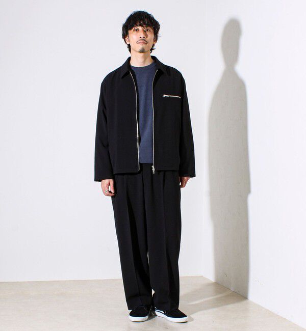 GLOSTER「【セットアップ対応】ウールライクワイドパンツ」|チノ|