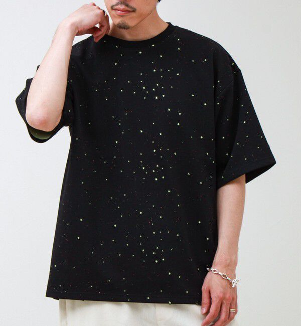 GLOSTER「星穴ネップボンディング クルーネックTシャツ」|Tシャツ・カットソー|