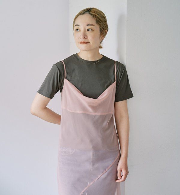  「【LUALY】シアープレーンチビTee」|Tシャツ・カットソー|モカ