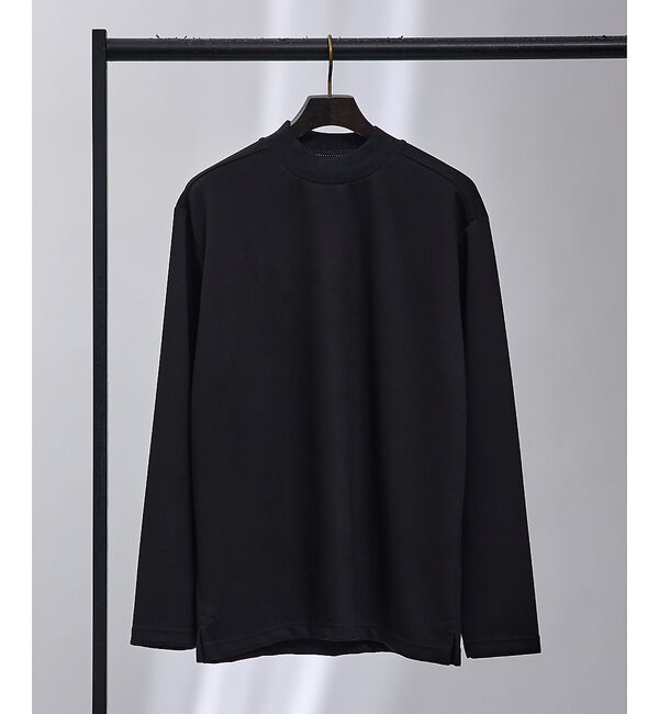ABAHOUSE「【ミニカノコ】ダンボール モックネック 長袖Tシャツ」|Tシャツ・カットソー|