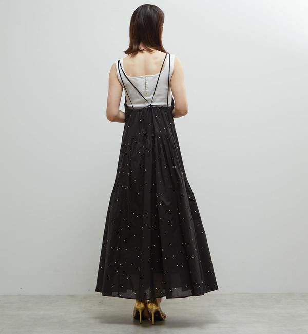 Soffitto「インド綿ドット刺繍キャミティアードワンピース」|ワンピース|