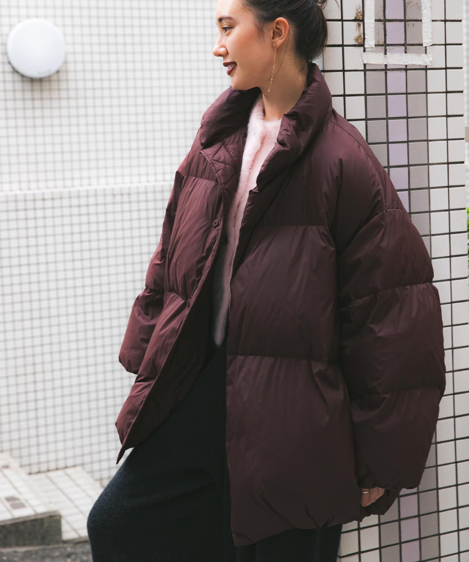 URBAN RESEARCH「『別注』onit&times;URBAN RESEARCH　ボリュームダウンコート」|ダウン|ボルドー