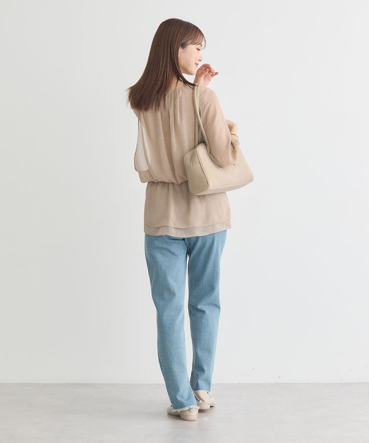 earth music&ecology「レイヤードライクドット柄ブラウス」|シャツ・ブラウス|