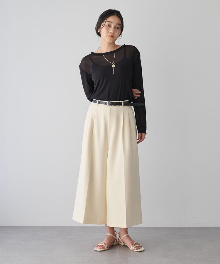 YECCA VECCA「クルーネックシアートップス」|Tシャツ・カットソー|