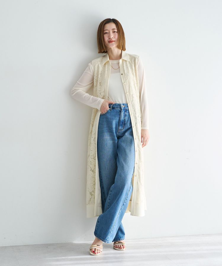 YECCA VECCA「クルーネックシアートップス」|Tシャツ・カットソー|