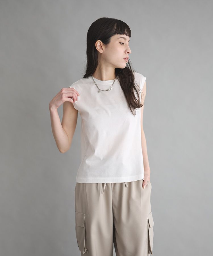 GARAGE OF GOOD CLOTHING「【日本製】ライトタッチノースリプルオーバー」|Tシャツ・カットソー|Off White