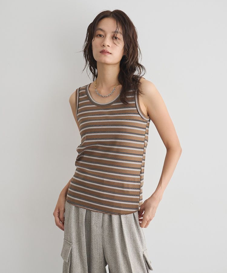 GARAGE OF GOOD CLOTHING「ランダムリブボーダータンク」|キャミソール|