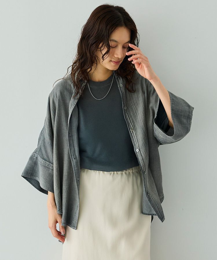 GARAGE OF GOOD CLOTHING「シアーデニムビッグカフスドルマンシャツ」|シャツ・ブラウス|