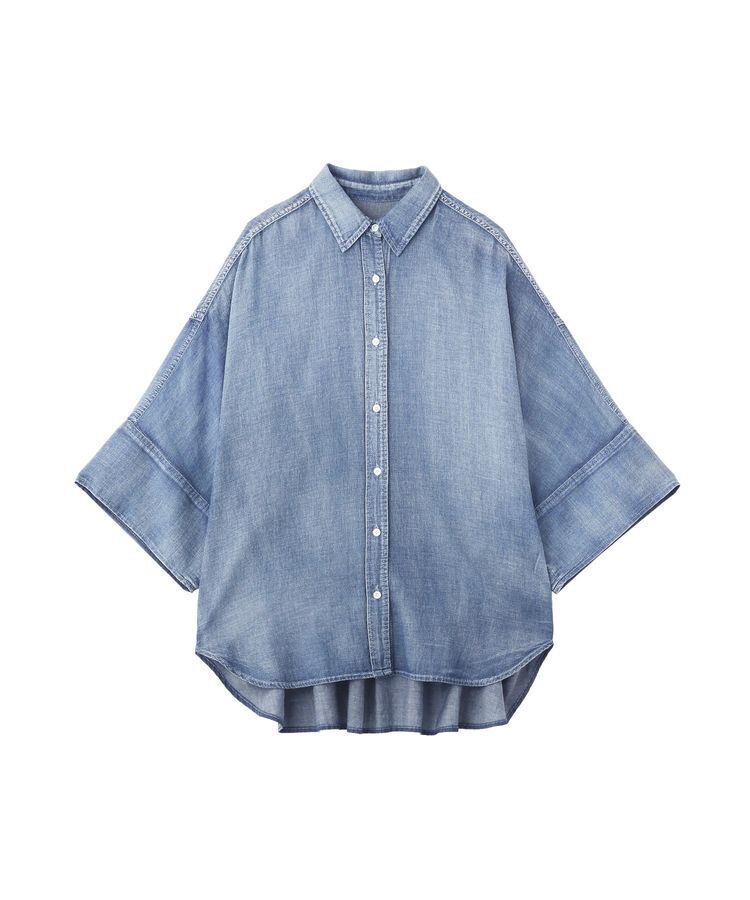 GARAGE OF GOOD CLOTHING「シアーデニムビッグカフスドルマンシャツ」|シャツ・ブラウス|