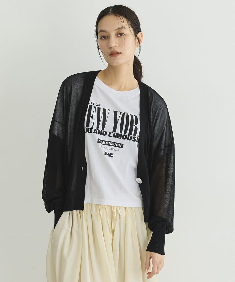 GARAGE OF GOOD CLOTHING「シアーショートドルマンニットカーデ」|カーディガン|