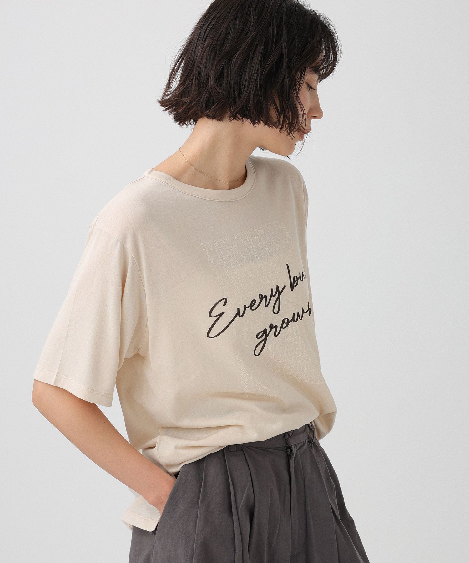  「【81BRANCA】＜別注＞ロゴシアーカットソー」|Tシャツ・カットソー|Pベージュ