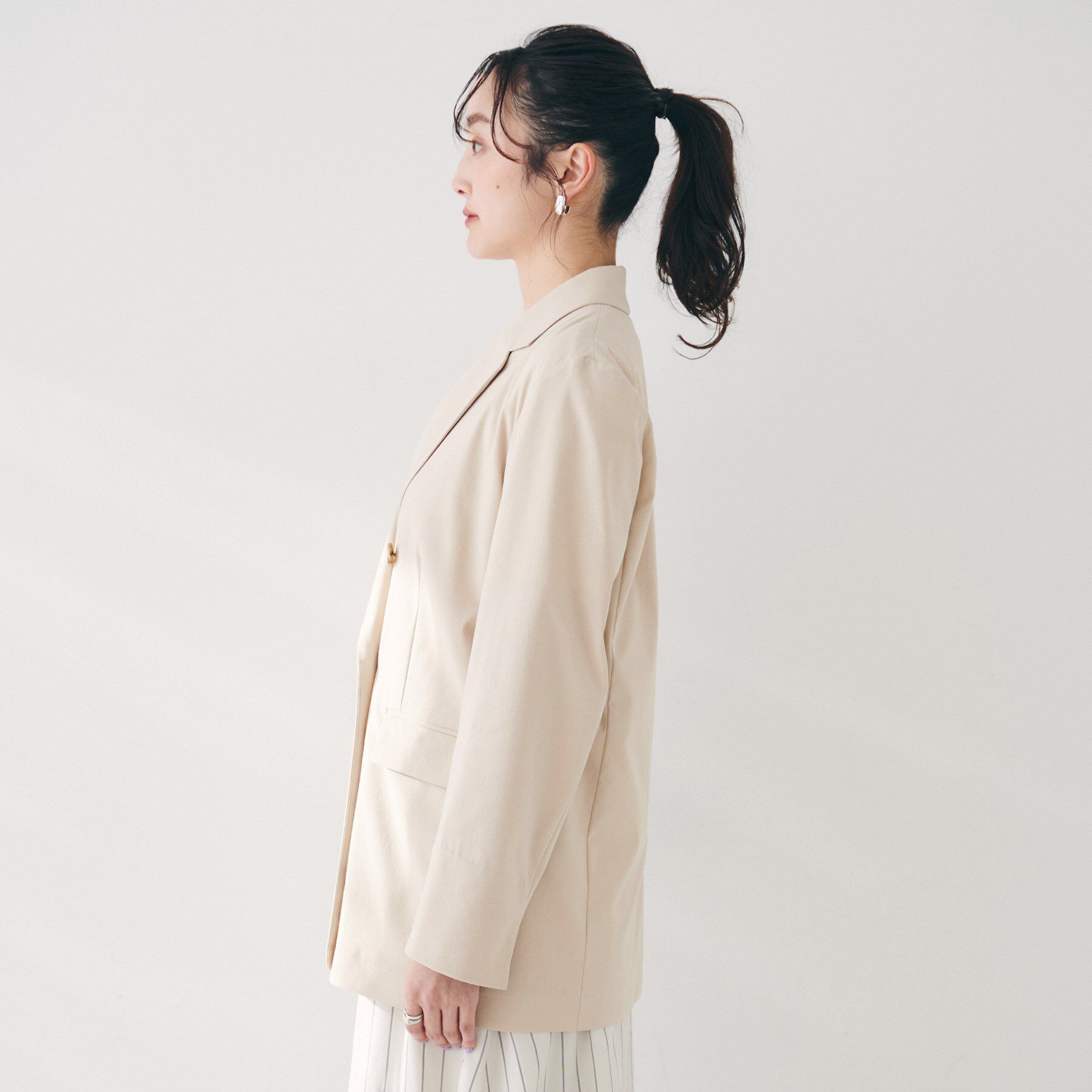 UNTITLED「【セットアップ可能／オンオフ】ラミー混 ダブルブレストジャケット」|テーラードジャケット|