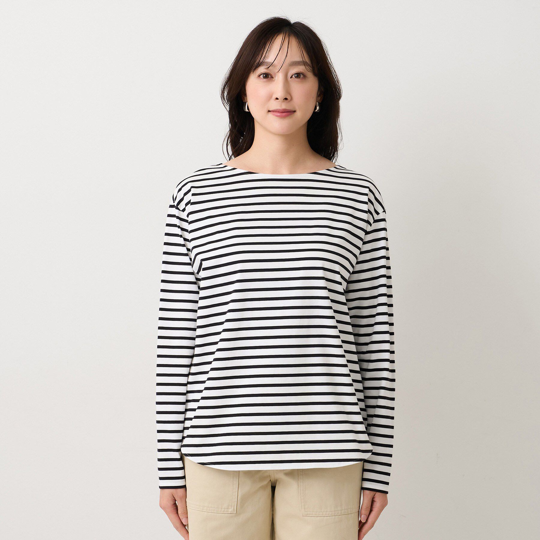 UNTITLED「【洗える/レイヤードTシャツ】ラウンドテールジャージプルオーバー」|Tシャツ・カットソー|