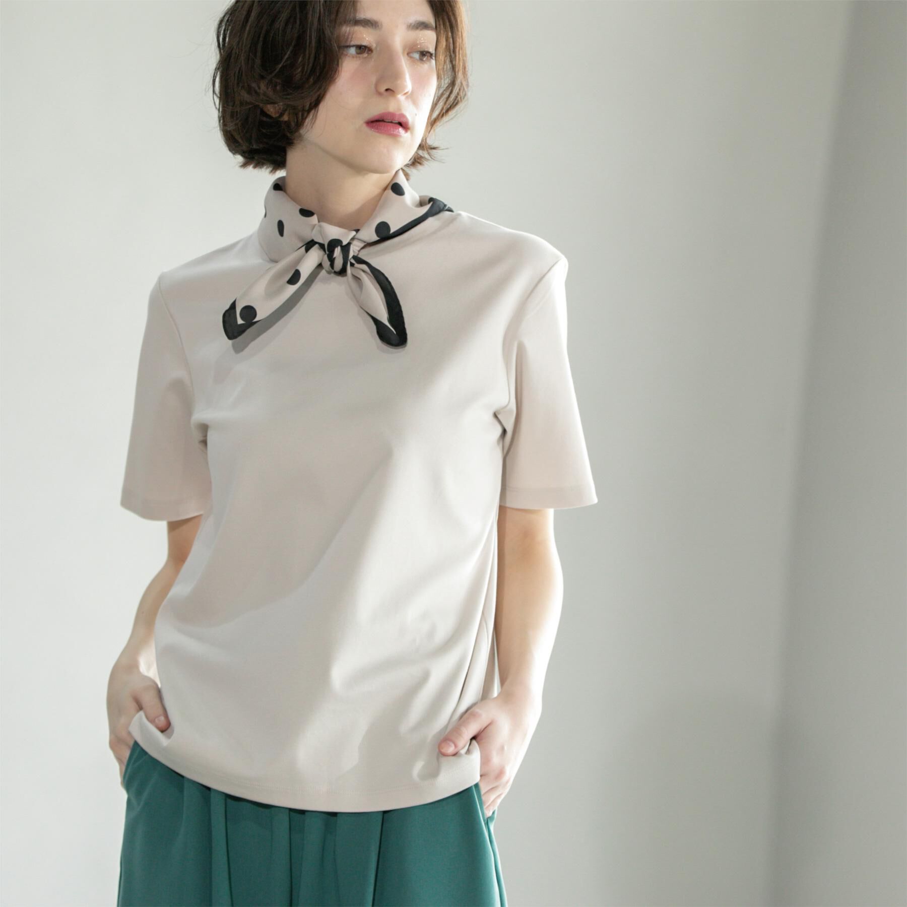 OPAQUE.CLIP「《5色展開／SS-LLサイズ》ベーシックTシャツ【UV／接触冷感／洗濯機洗い可】」|Tシャツ・カットソー|