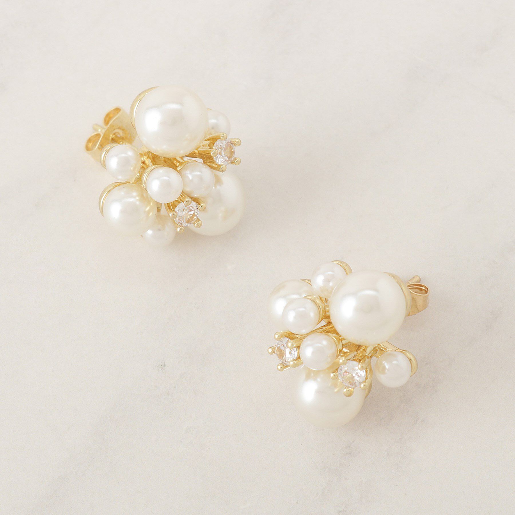 Couture broach「パール調ビジューピアス」|ピアス|ゴールド(007)