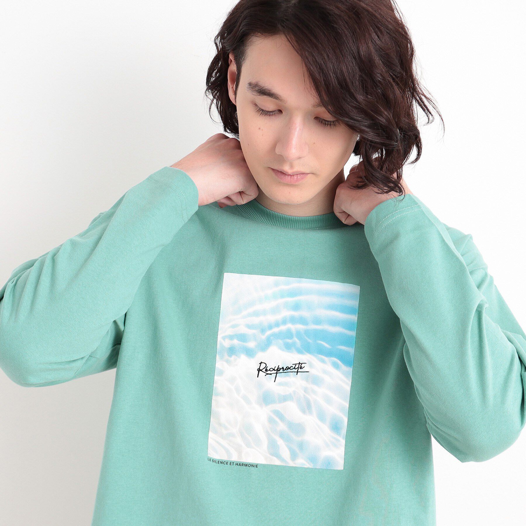 THE SHOP TK「オーガニックコットンフォトプリントTシャツ」|Tシャツ・カットソー|ミントグリーン(02