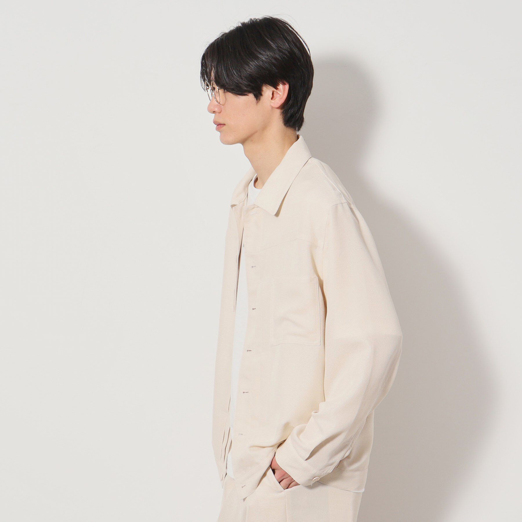 THE SHOP TK「パナマメッシュ シャツジャケット セットアップ可」|ブルゾン・スタジャン|