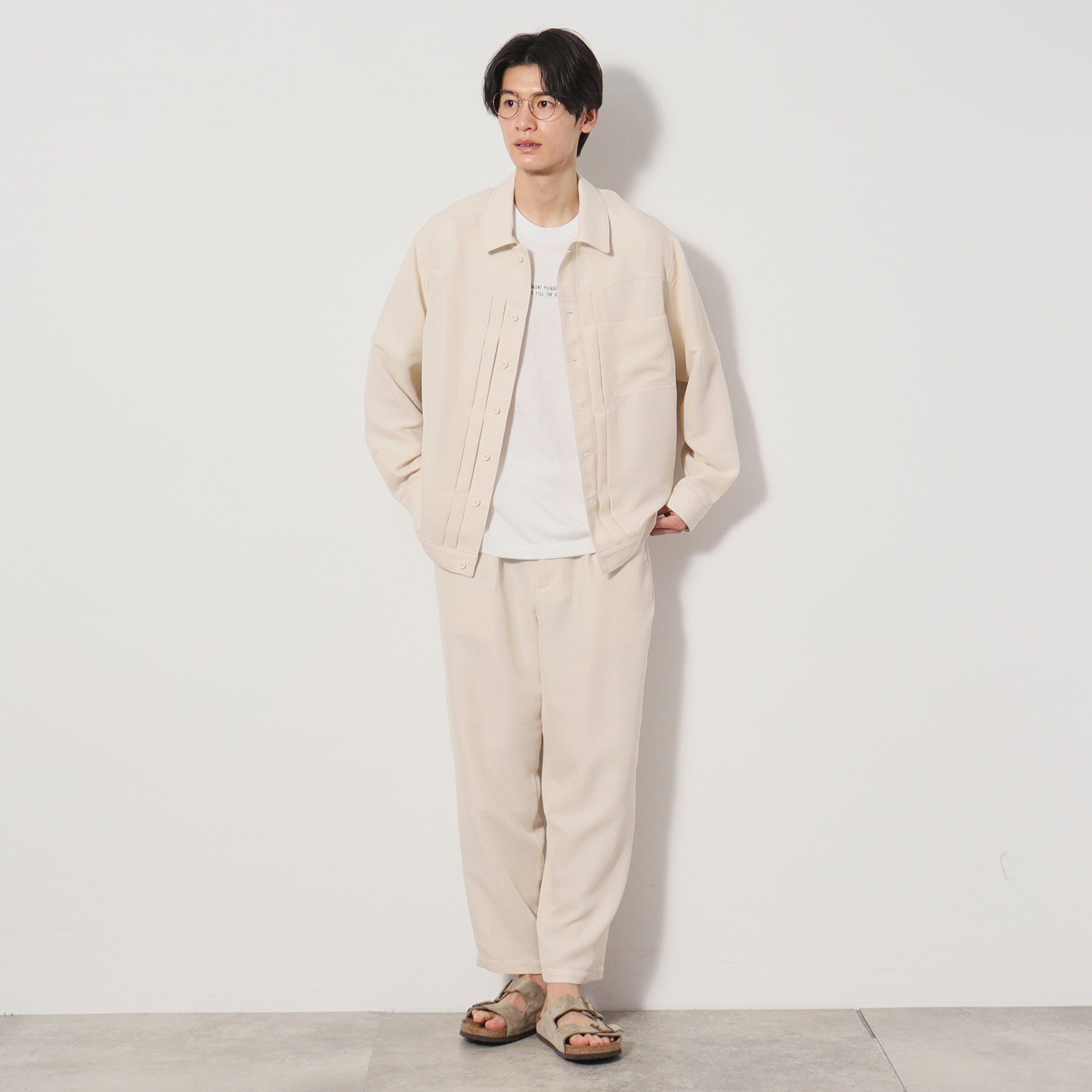 THE SHOP TK「パナマメッシュ シャツジャケット セットアップ可」|ブルゾン・スタジャン|