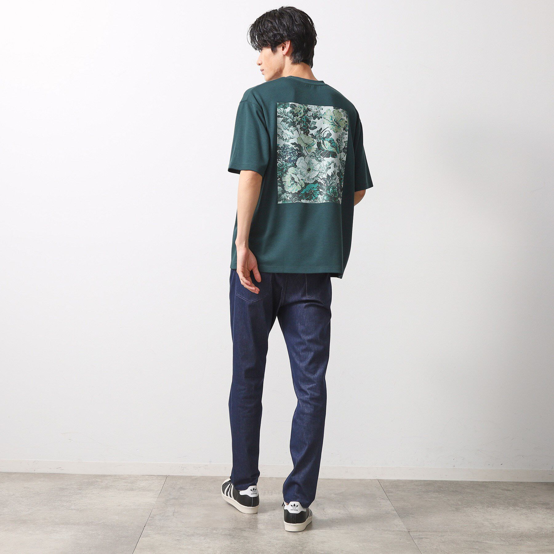 THE SHOP TK「ボタニカル柄 ビッグシルエット 半袖Ｔシャツ 洗濯機OK」|Tシャツ・カットソー|
