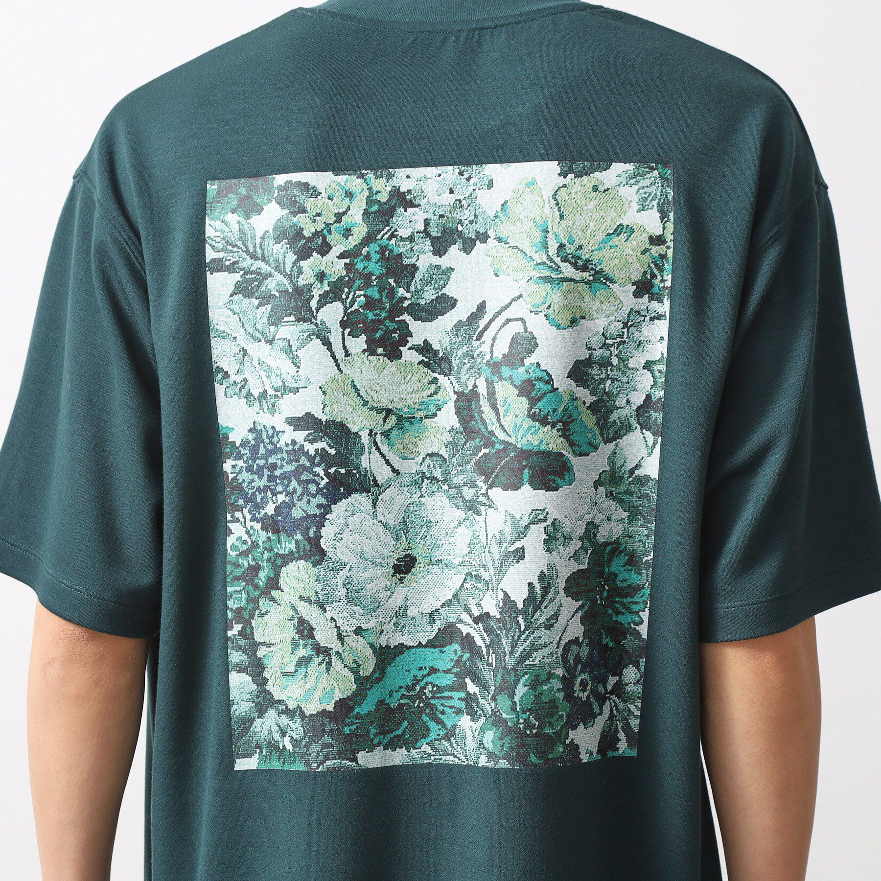 THE SHOP TK「ボタニカル柄 ビッグシルエット 半袖Ｔシャツ 洗濯機OK」|Tシャツ・カットソー|
