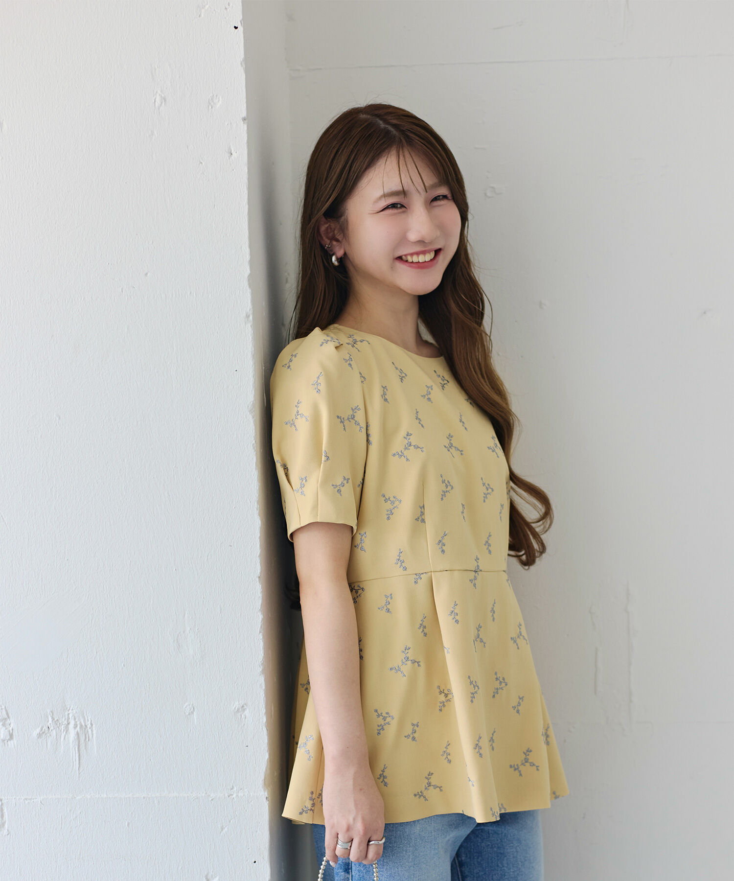  「ラメ刺繍ペプラムブラウス」|シャツ・ブラウス|
