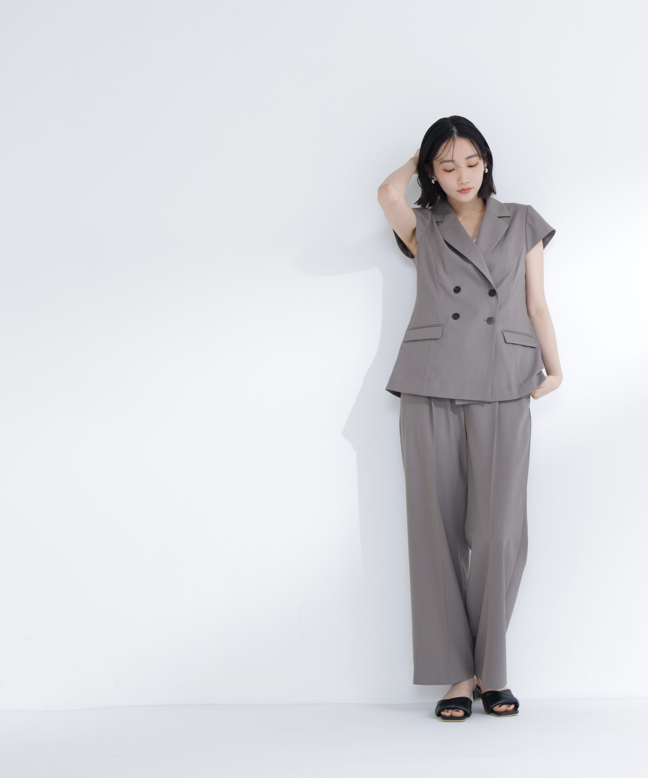  「スタイルアップ SETUP ワンタックワイドパンツ」|その他|