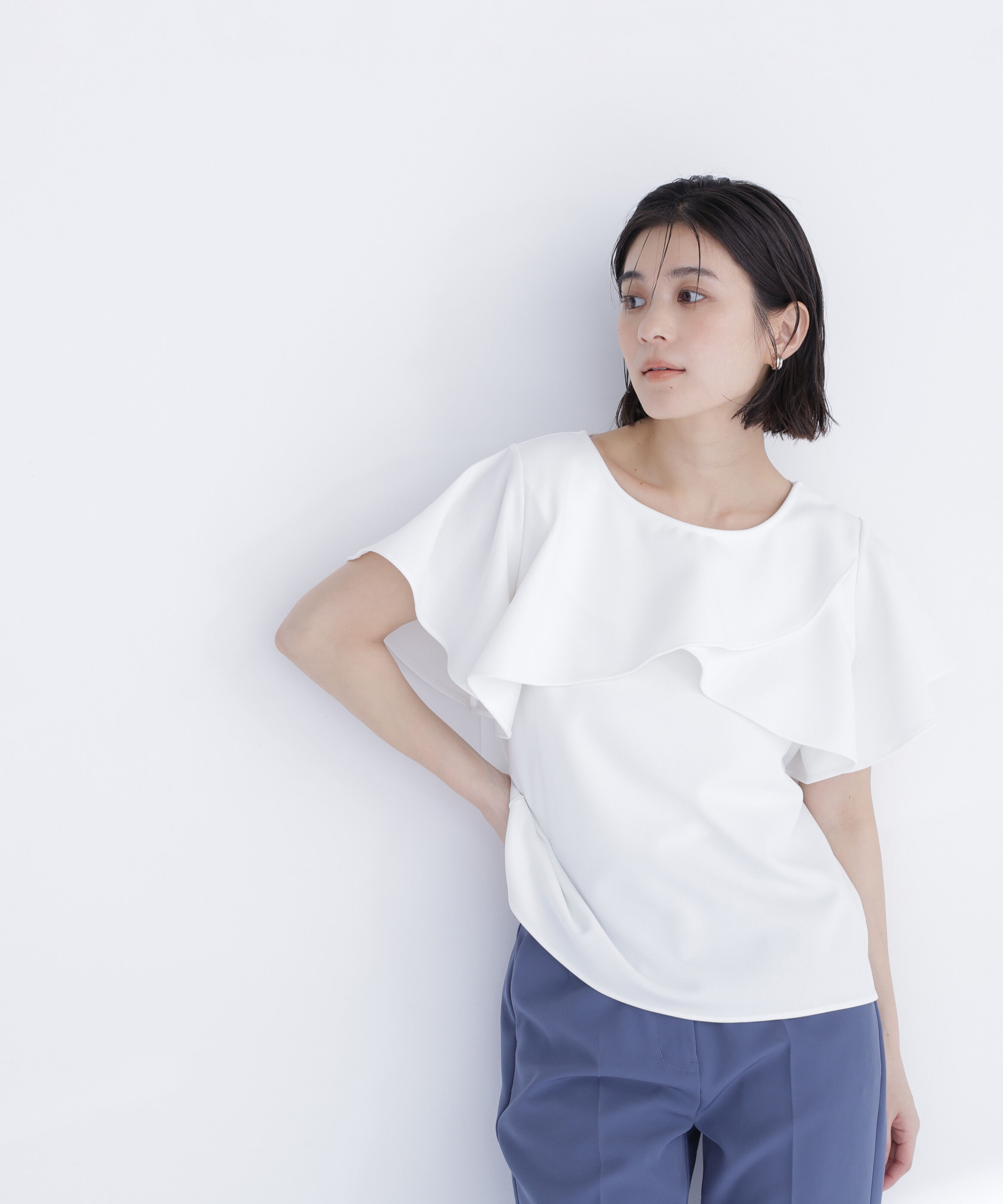  「カットジョーゼットトップス」|Tシャツ・カットソー|