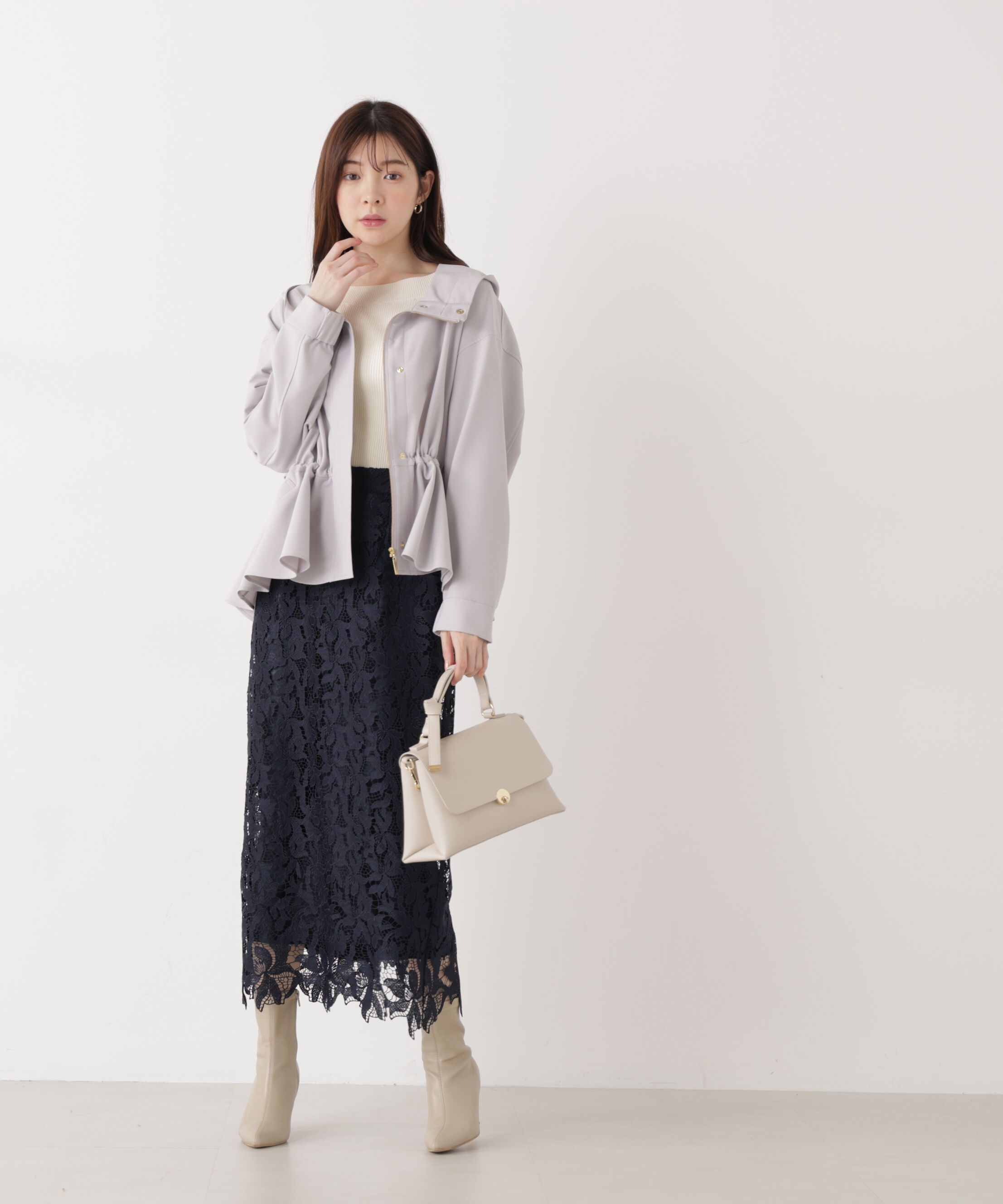 PROPORTION BODY DRESSING「レースタイトスカート　26SS」|スカート|