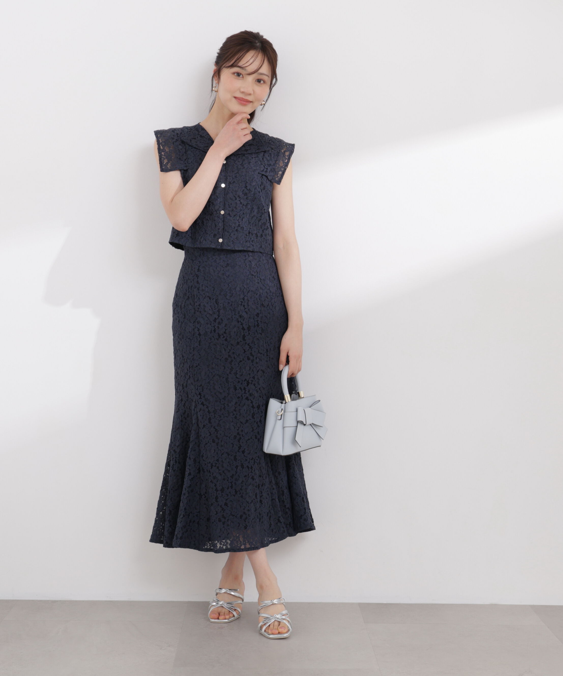 PROPORTION BODY DRESSING「衿付きレースブラウス 26SS」|シャツ・ブラウス|