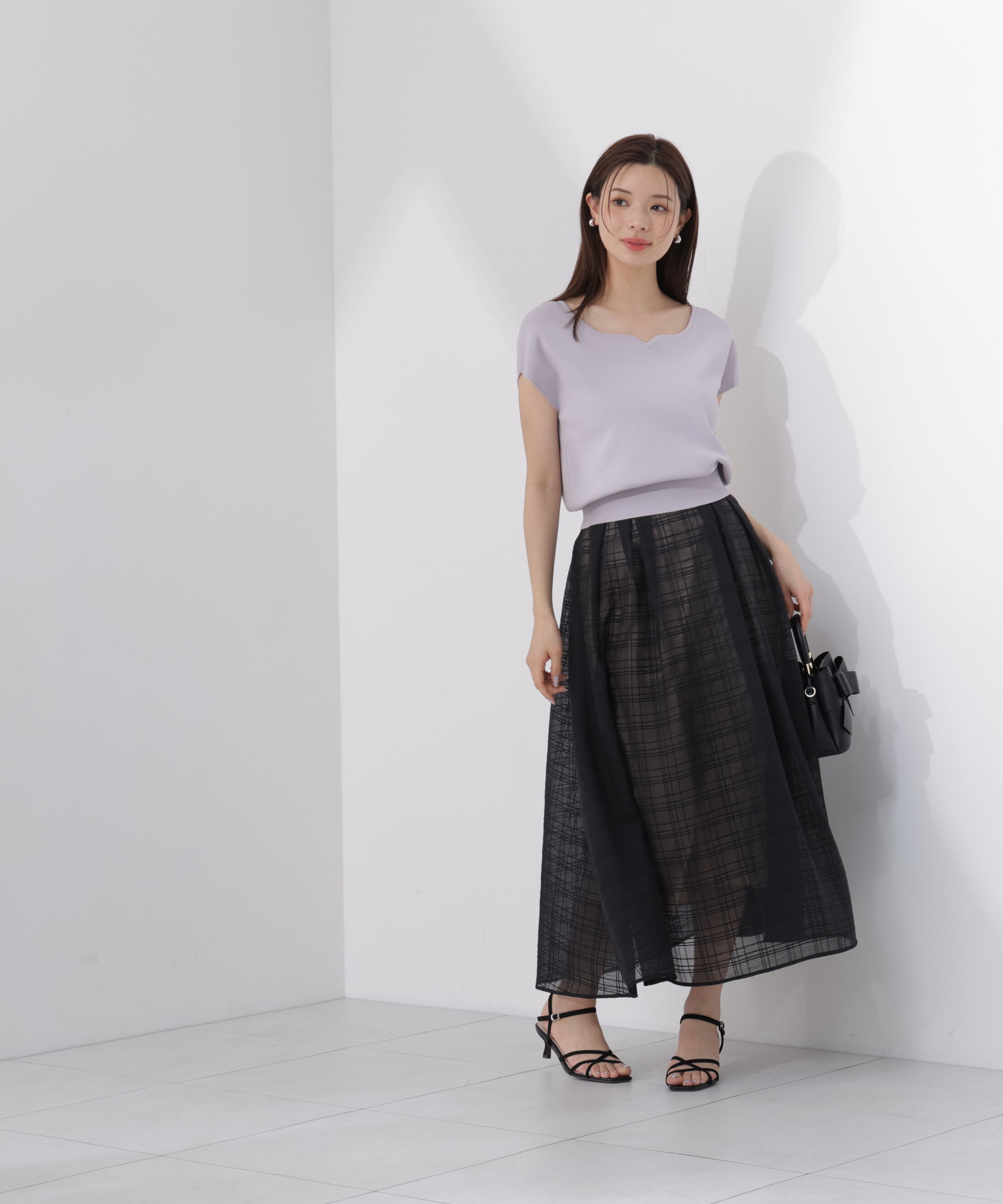 PROPORTION BODY DRESSING「シアーチェックタックスカート」|スカート|