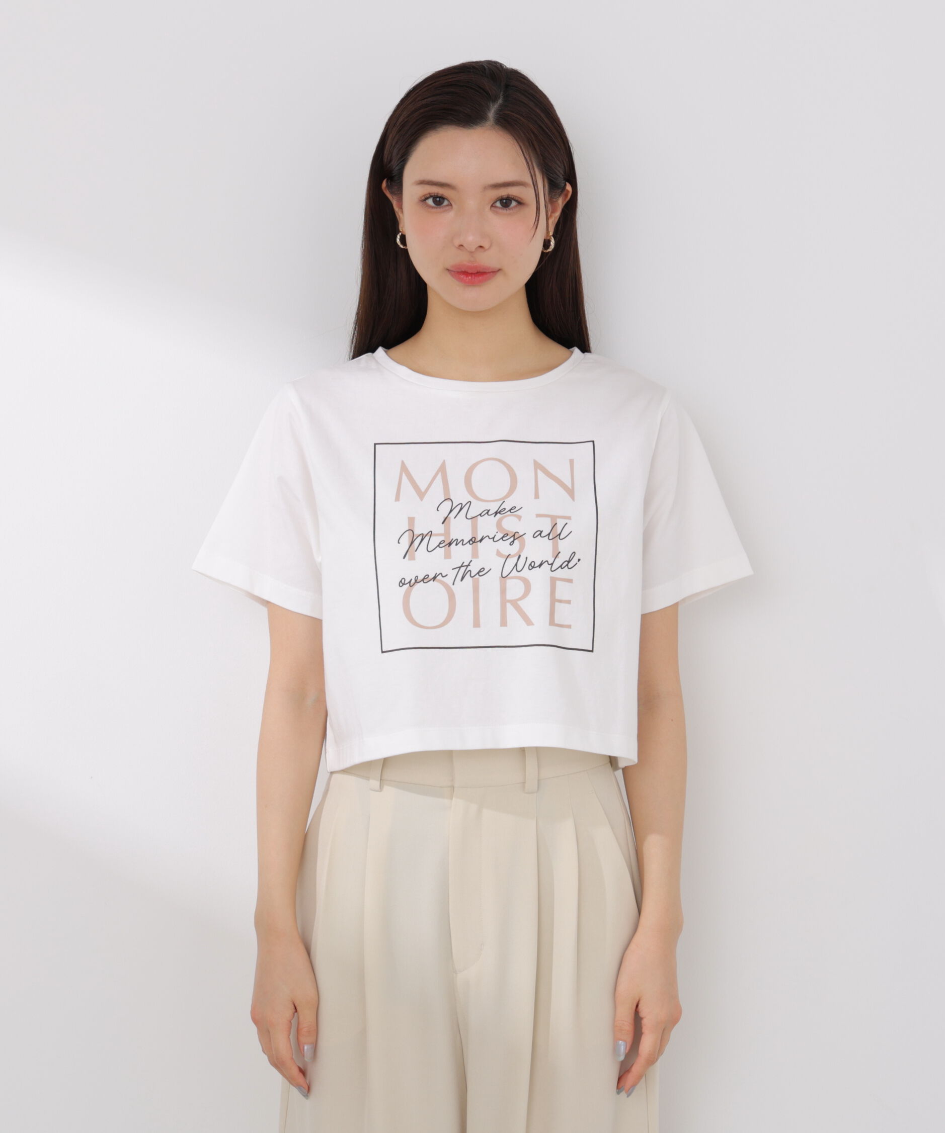 PROPORTION BODY DRESSING「短丈ロゴTシャツ」|Tシャツ・カットソー|