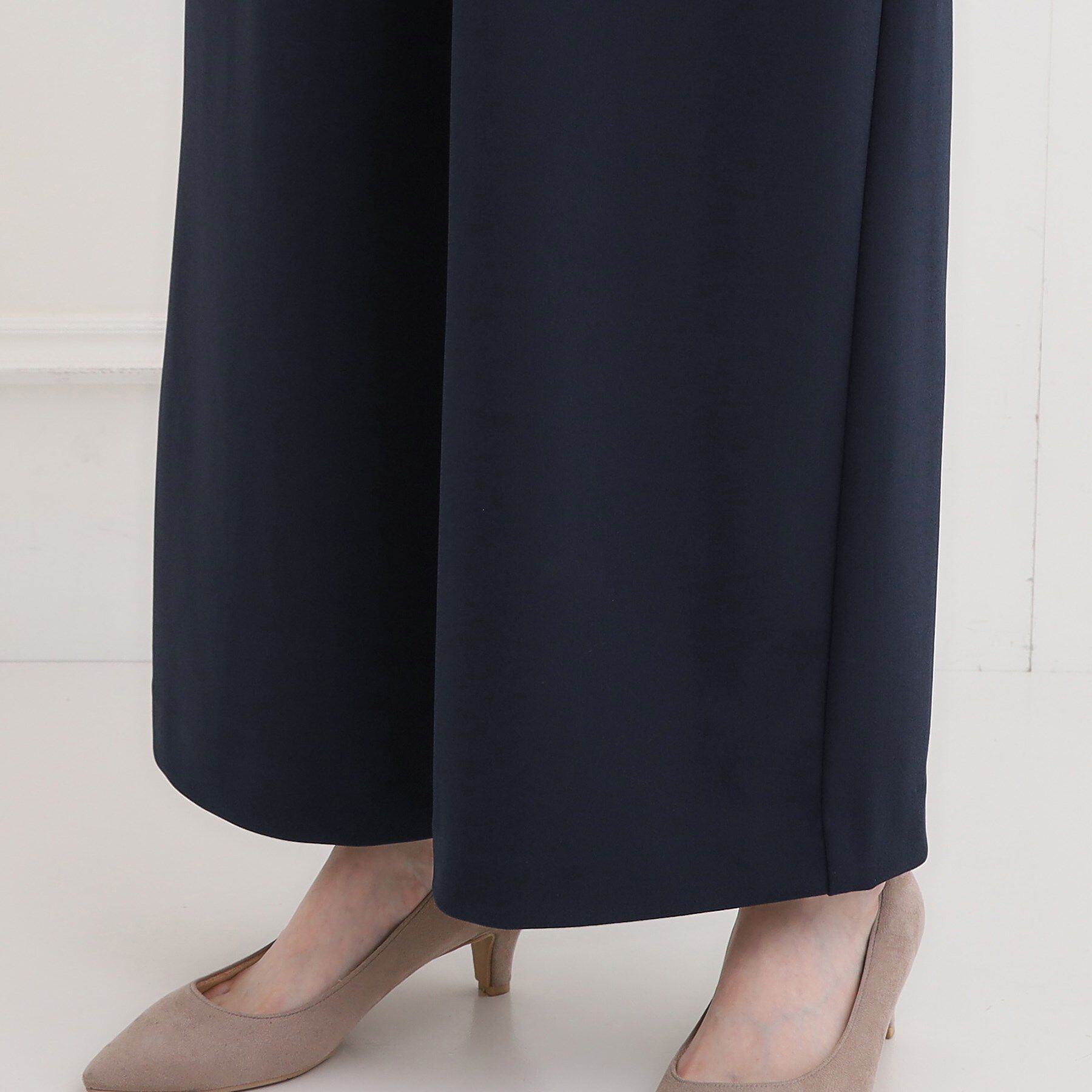 SHOO･LA･RUE「【洗濯機可/セットアップ可/S-3L】きちんと楽に。カットジョーゼットワイドパンツ」|その他|