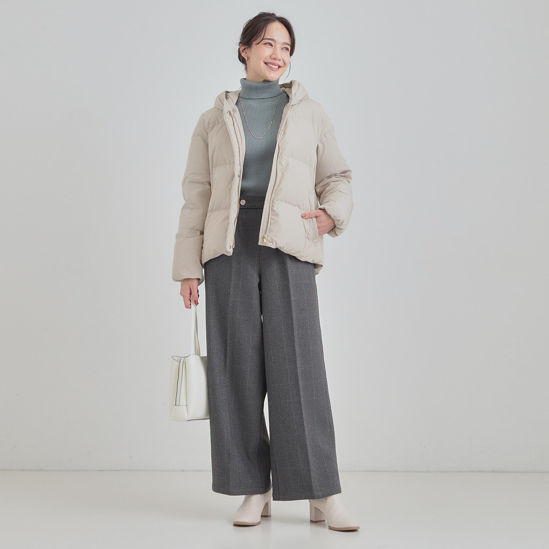 SHOO･LA･RUE「【撥水/洗える】ショートフーディーダウン」|ダウン|