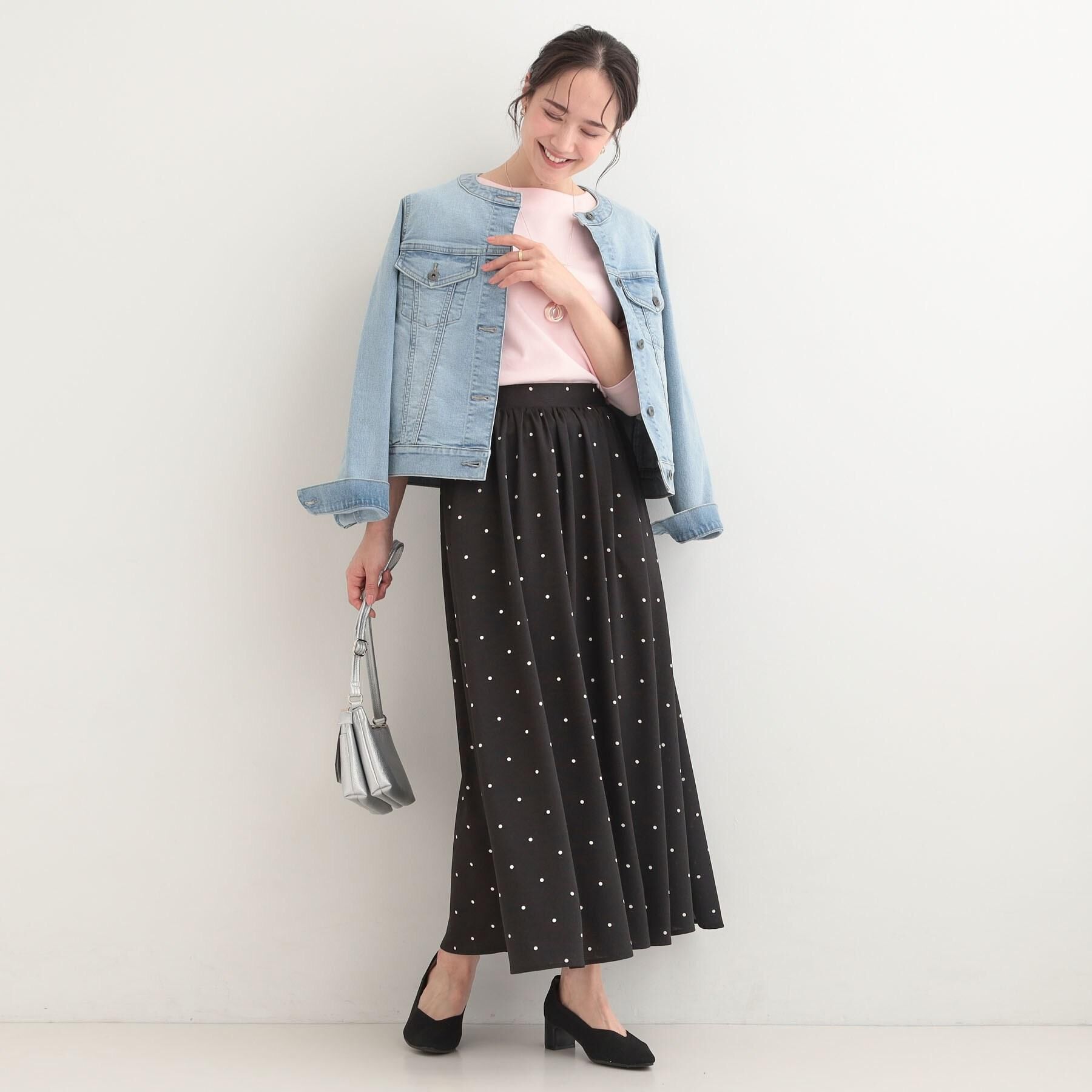 SHOO･LA･RUE「【SHOO・LA・RUE DENIM/S-LL/高レビュー】大人のための ノーカラーデニムジャケット」|デニムジャケット|