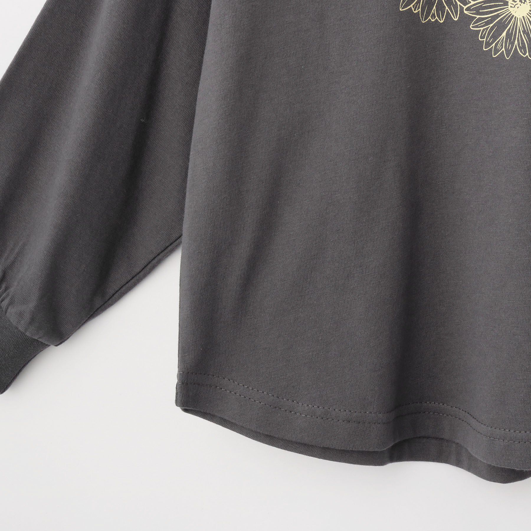 SHOO･LA･RUE「【100-150cm/選べる2柄】プリントアソート裾ラウンドロンT」|Tシャツ・カットソー|
