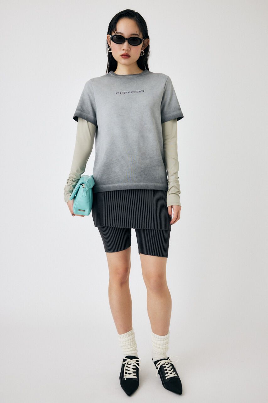 MOUSSY「LAYERED LIKE EMBROIDERY LS Tシャツ」|Tシャツ・カットソー|