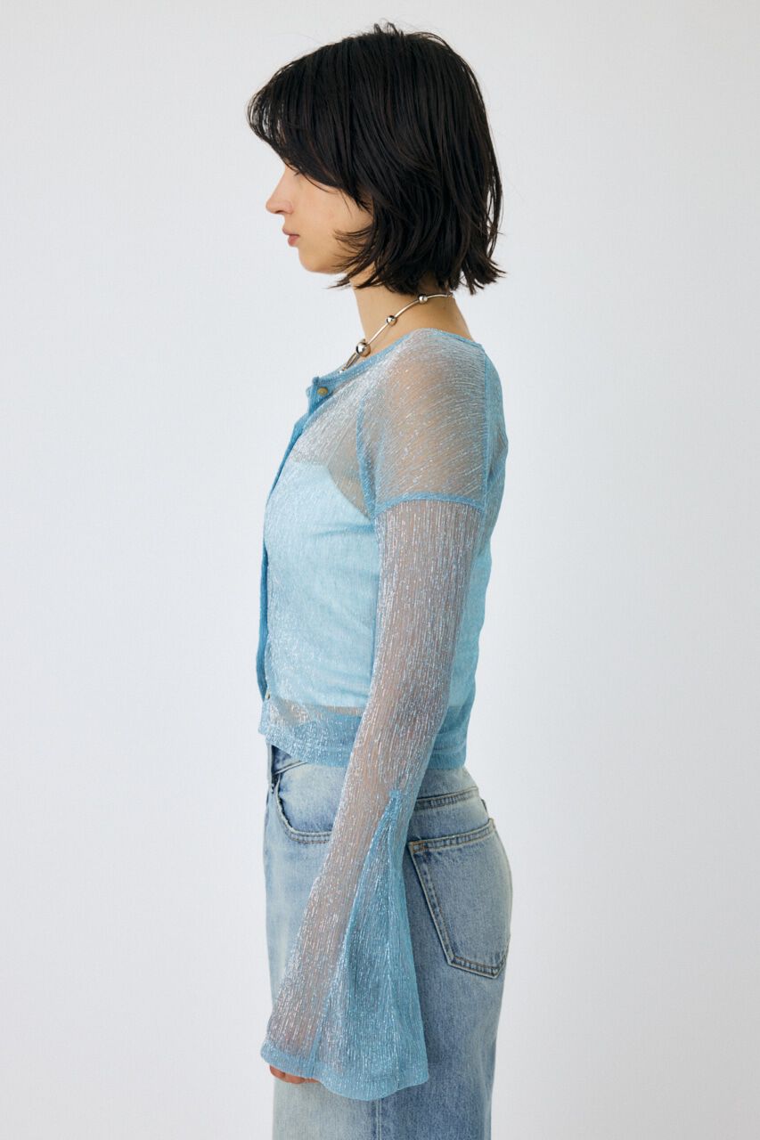 MOUSSY「GLITTER PLEATS カーディガン」|Tシャツ・カットソー|