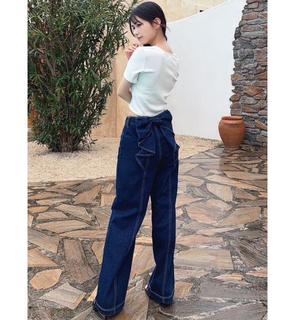 RESEXXY「バックリボンデニムパンツ」|デニム|