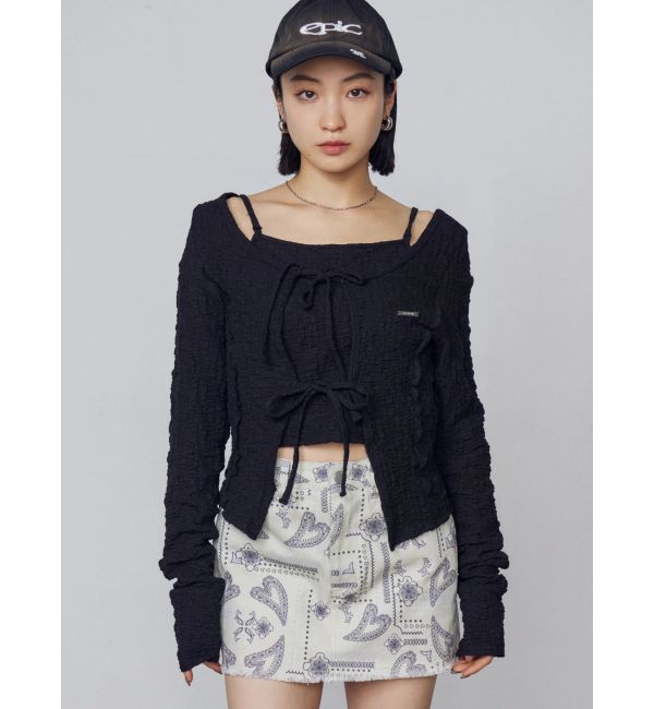 EMODA「カットツインセット」|Tシャツ・カットソー|ブラック