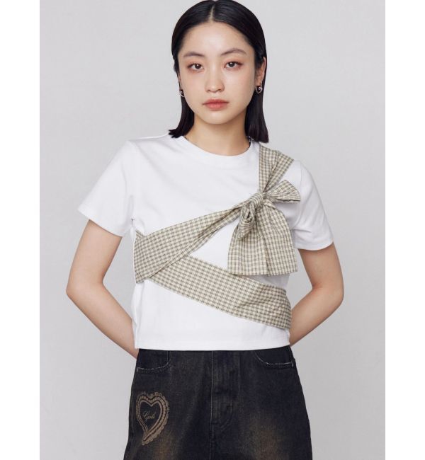 EMODA「リボンテープTシャツ」|Tシャツ・カットソー|