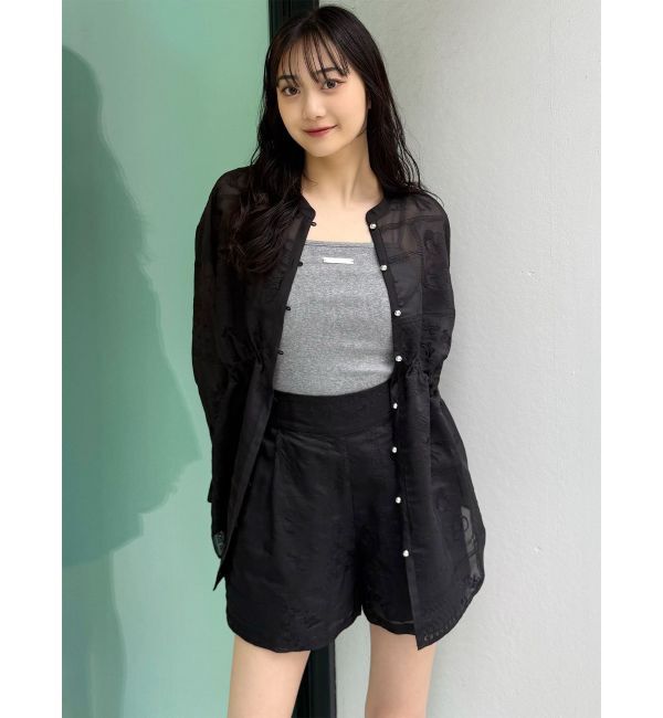 MURUA「ウエストドロストシアーレースシャツ【セットアップ着用可】」|シャツ・ブラウス|