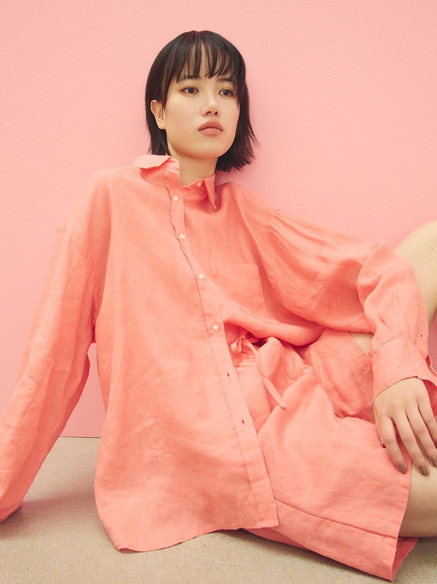 Mila Owen「ポケット付きフレンチリネンシャツ」|シャツ・ブラウス|