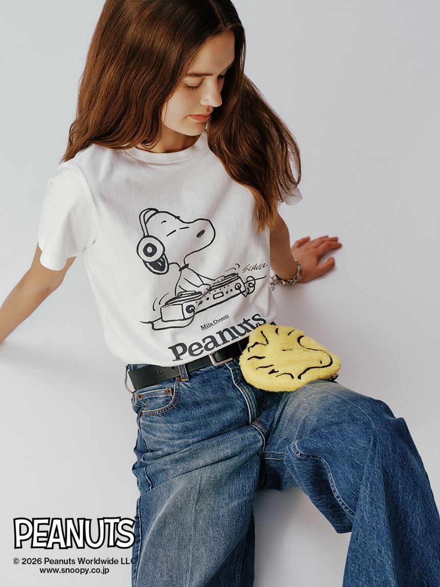 Mila Owen「【PEANUTS RECORDS】スヌーピーＴシャツ」|Tシャツ・カットソー|WHT