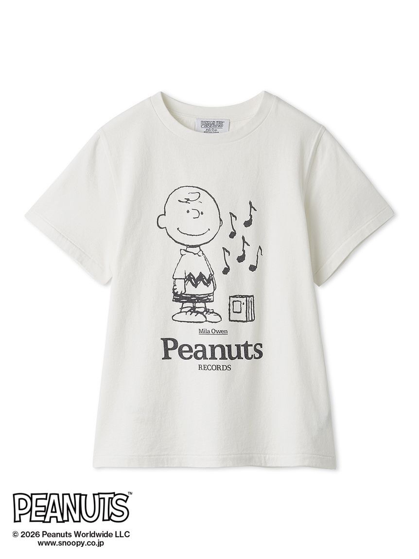 Mila Owen「【PEANUTS RECORDS】チャーリー・ブラウンＴシャツ」|Tシャツ・カットソー|WHT