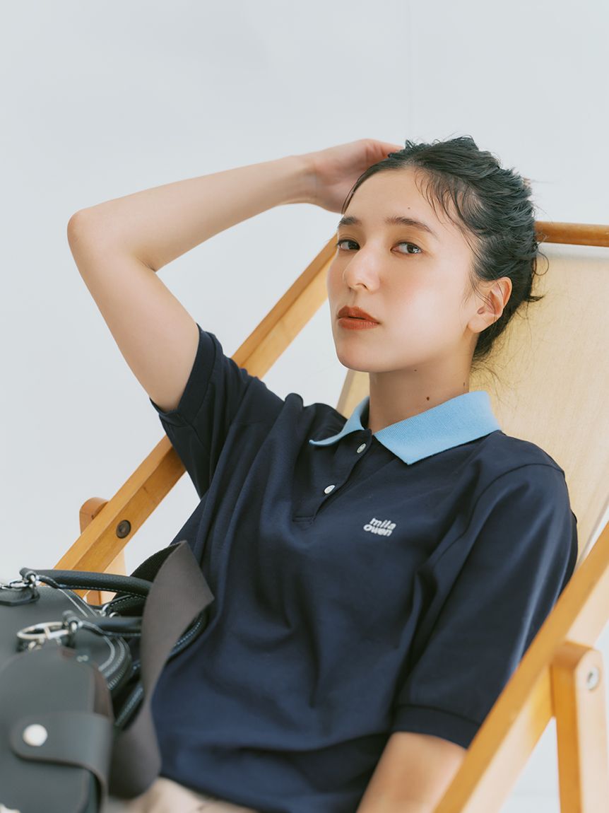 Mila Owen「【WEB限定カラー】ドロストポロシャツ」|ポロシャツ|NVY