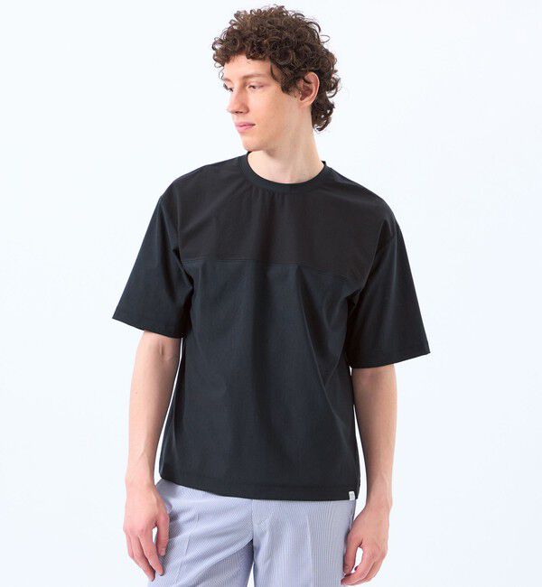 MACKINTOSH PHILOSOPHY「COOLDOTS フロントコンビTシャツ」|Tシャツ・カットソー|ネイビー
